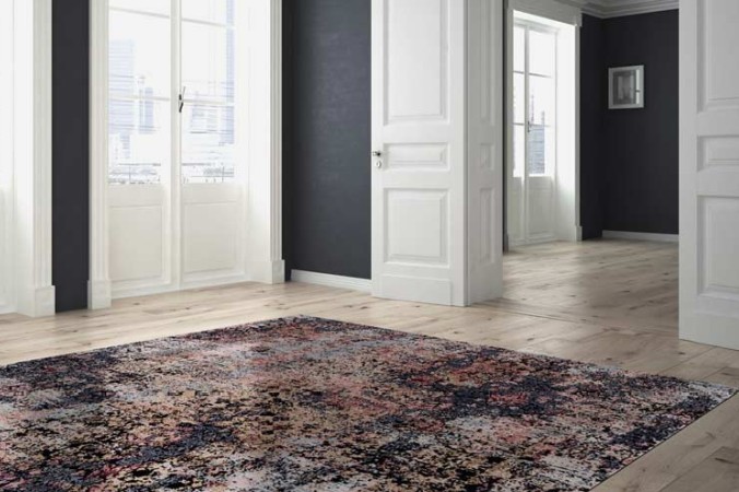 Schöne Teppiche mit verschiedenen Oberflächen