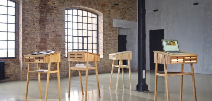 Hocker: Jan Kurtz Möbel, Stehpult: Sixay Furniture: Mobiliar mit Stil liegt voll im Trend