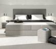 Boxspringbett: Grau ist die neue Trendfarbe im modernen Schlafzimmer ( Foto: Adobe Stock - deepvalley )