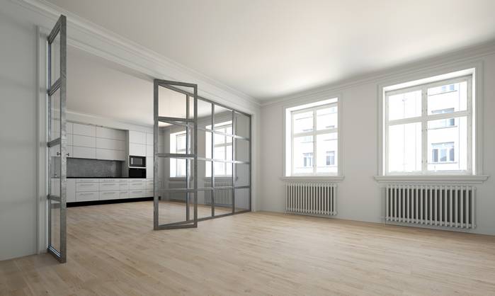 Ein leerer Wohnraum bietet unzählige, spannende Gestaltungsmöglichkeiten. ( Foto: Adobe Stock- Robert Kneschke)