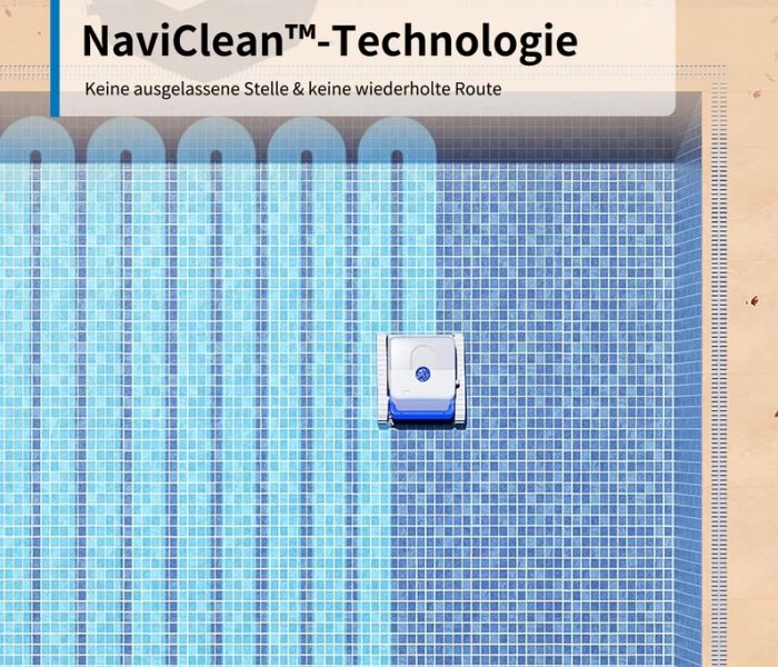 Der PC100 reinigt Ihren Pool effizient und gründlich mithilfe fortschrittlicher Algorithmen und hochpräziser Bewegungssensoren. Mit einer vollen Batterieladung kann er eine Fläche von bis zu 288 m² abdecken, was zwei Reinigungsdurchgängen für einen typischen rechteckigen Pool mit den Maßen 5 x 10 Quadratmeter entspricht. (Foto: UBTECH Robotics)