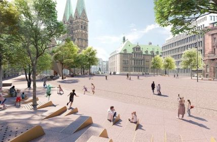 Domshof-Platz in Bremen wird zum ganztägigen Treffpunkt (Foto: Bremen Wirtschaftsressorts)