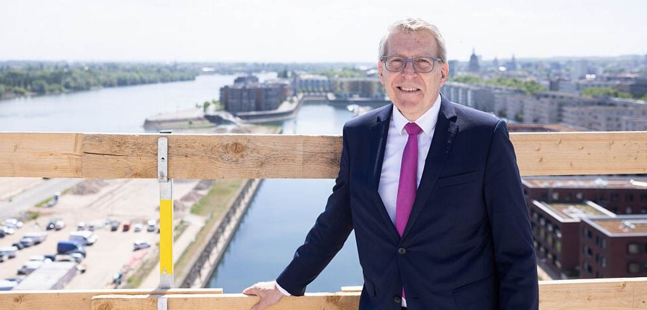 050 Kubikmeter Holz binden tausend Tonnen CO? im Hybridhochhaus Timber Peak: Erster Holz-Hybrid-Tower bietet flexible Büros und (Foto: UBM Development)