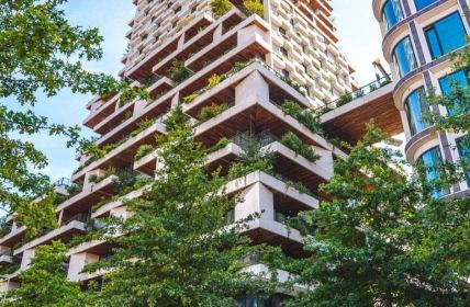 Wonderwoods-Utrecht: Zwei hohe Türme vereinen vertikalen Wald und (Foto: Optigrün international AG)