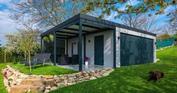 Modulare Gartenhäuser mit Thermopaneelen: Individuelle Online-Konfiguration für flexiblen (Foto: Milo Fabian)